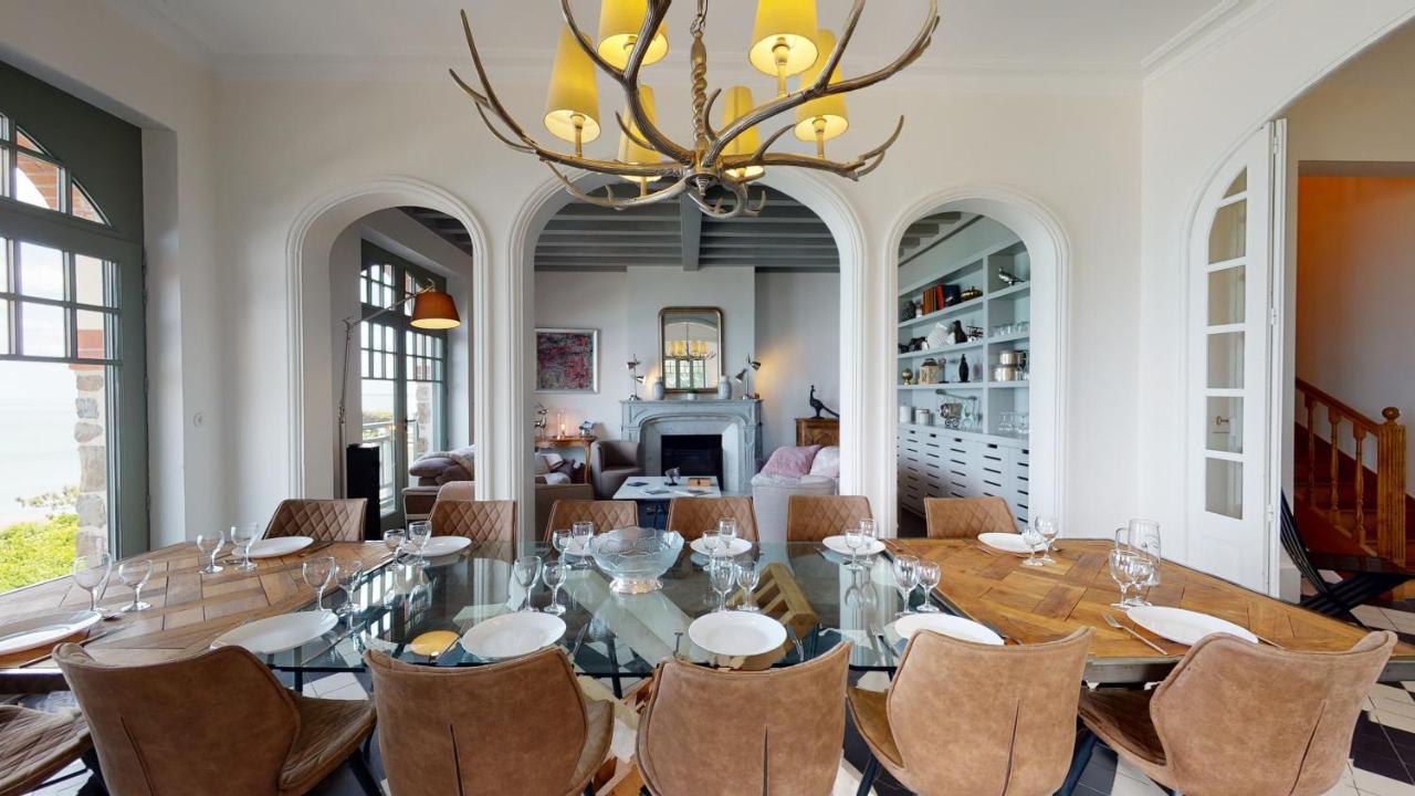 Les Roches Grises, Luxueuse Villa Face Mer, 4Etoiles, Spa Et Jardin Panoramique, Societe La Clef Decamp Granville Kültér fotó