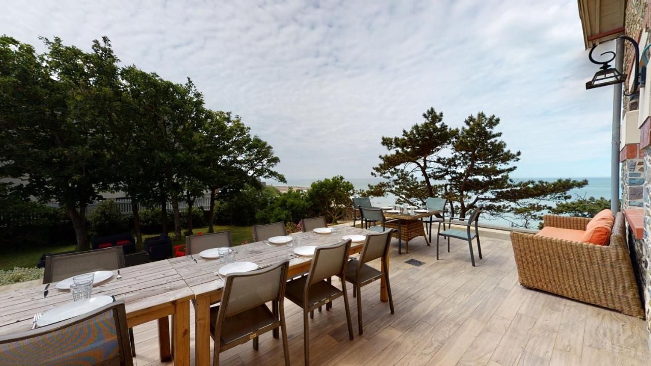 Les Roches Grises, Luxueuse Villa Face Mer, 4Etoiles, Spa Et Jardin Panoramique, Societe La Clef Decamp Granville Kültér fotó