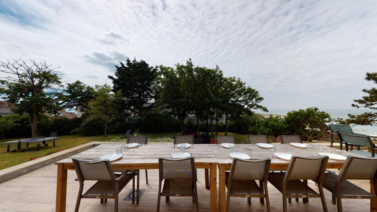 Les Roches Grises, Luxueuse Villa Face Mer, 4Etoiles, Spa Et Jardin Panoramique, Societe La Clef Decamp Granville Kültér fotó