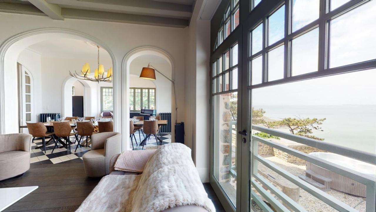 Les Roches Grises, Luxueuse Villa Face Mer, 4Etoiles, Spa Et Jardin Panoramique, Societe La Clef Decamp Granville Kültér fotó