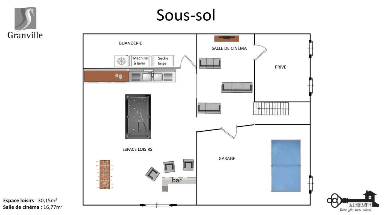 Les Roches Grises, Luxueuse Villa Face Mer, 4Etoiles, Spa Et Jardin Panoramique, Societe La Clef Decamp Granville Kültér fotó