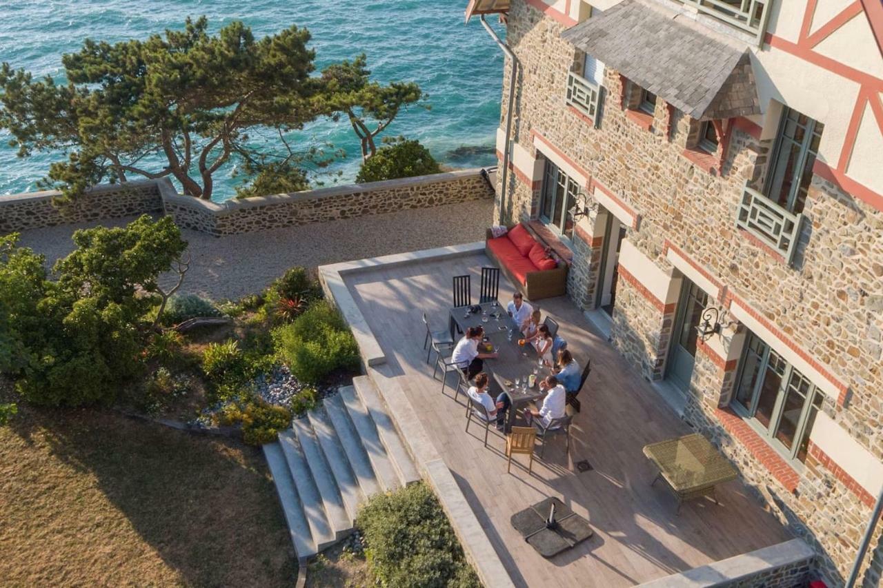 Les Roches Grises, Luxueuse Villa Face Mer, 4Etoiles, Spa Et Jardin Panoramique, Societe La Clef Decamp Granville Kültér fotó