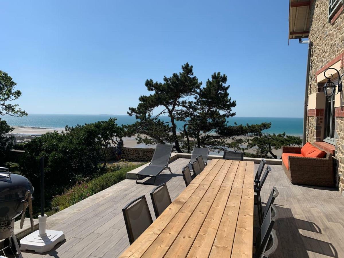 Les Roches Grises, Luxueuse Villa Face Mer, 4Etoiles, Spa Et Jardin Panoramique, Societe La Clef Decamp Granville Kültér fotó